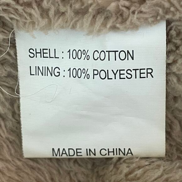 Brown Black Twill & Corduroy Sherpa Lined Shacket Men MED Chore Barn Farm Casual - Picture 10 of 11